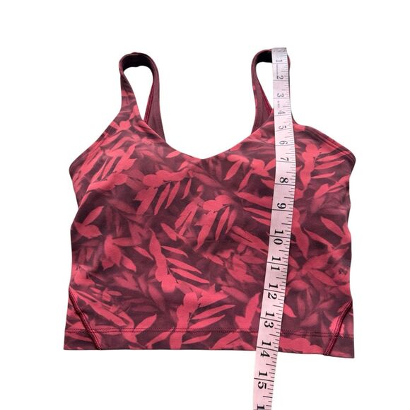 Lululemon Align Cropped Tank Top In Spray Leaf Fireside Red Multi Size 2 - Picture 11 of 11